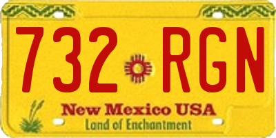 NM license plate 732RGN