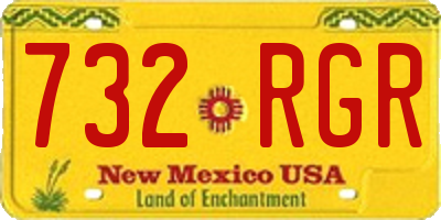 NM license plate 732RGR