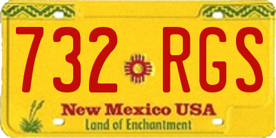 NM license plate 732RGS