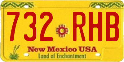 NM license plate 732RHB