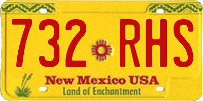 NM license plate 732RHS