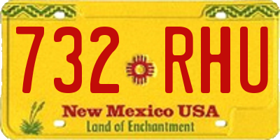 NM license plate 732RHU