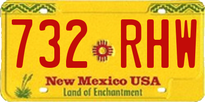 NM license plate 732RHW