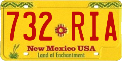 NM license plate 732RIA