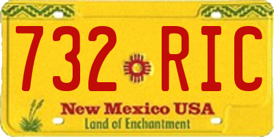 NM license plate 732RIC