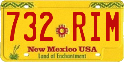 NM license plate 732RIM