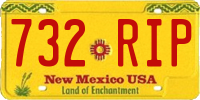NM license plate 732RIP