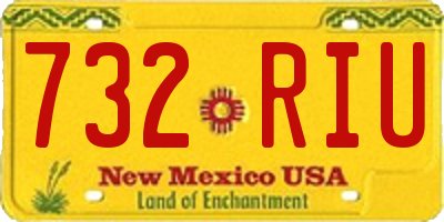 NM license plate 732RIU