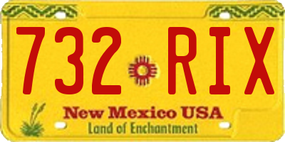 NM license plate 732RIX