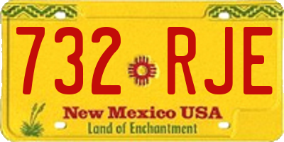 NM license plate 732RJE