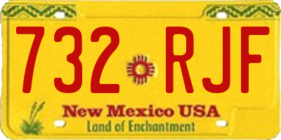 NM license plate 732RJF