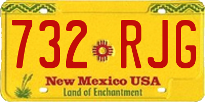 NM license plate 732RJG