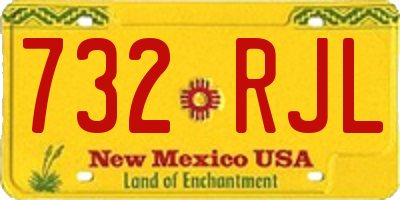 NM license plate 732RJL