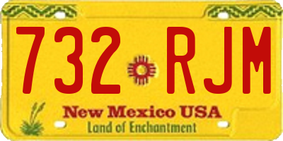 NM license plate 732RJM