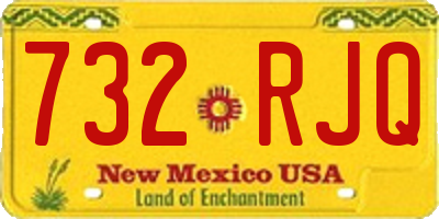 NM license plate 732RJQ