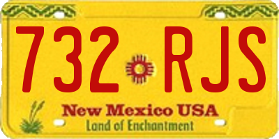 NM license plate 732RJS