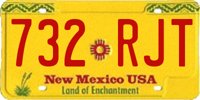 NM license plate 732RJT
