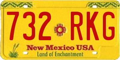 NM license plate 732RKG