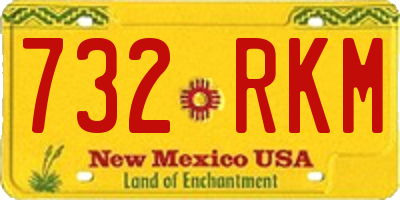NM license plate 732RKM