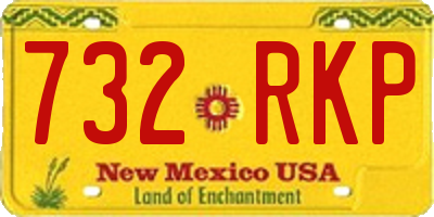 NM license plate 732RKP