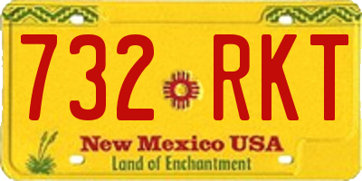 NM license plate 732RKT