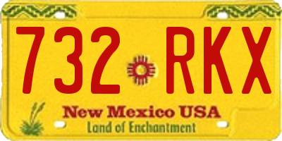 NM license plate 732RKX