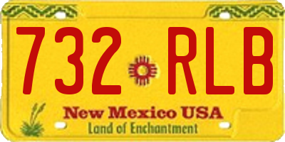 NM license plate 732RLB