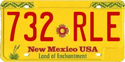 NM license plate 732RLE