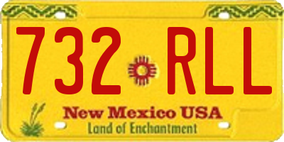 NM license plate 732RLL
