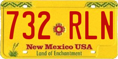 NM license plate 732RLN