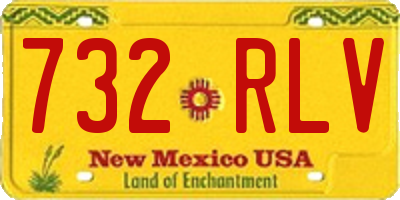 NM license plate 732RLV