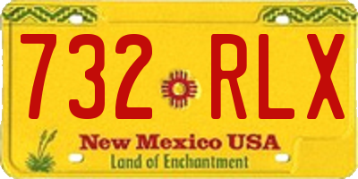 NM license plate 732RLX