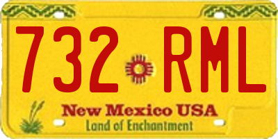 NM license plate 732RML
