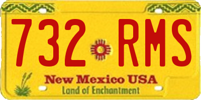 NM license plate 732RMS