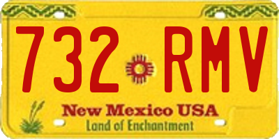 NM license plate 732RMV