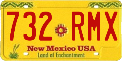 NM license plate 732RMX