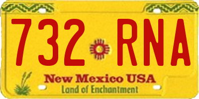 NM license plate 732RNA