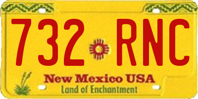 NM license plate 732RNC
