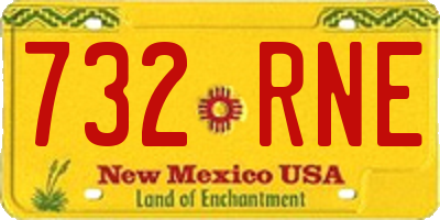 NM license plate 732RNE