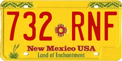 NM license plate 732RNF