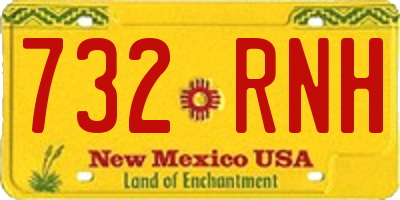 NM license plate 732RNH