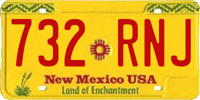 NM license plate 732RNJ