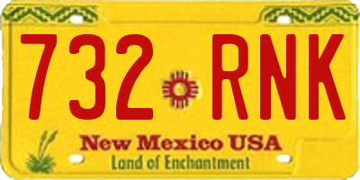 NM license plate 732RNK