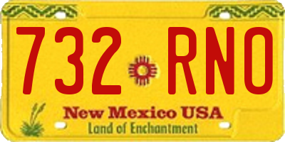 NM license plate 732RNO