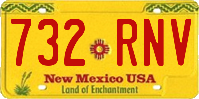 NM license plate 732RNV