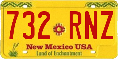 NM license plate 732RNZ