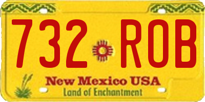NM license plate 732ROB