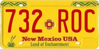NM license plate 732ROC