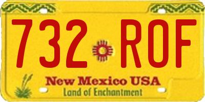 NM license plate 732ROF
