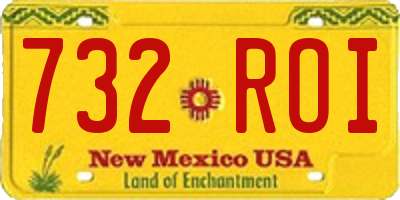 NM license plate 732ROI